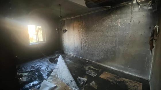 Сгоревшая комната дома Сгоревшая комната дома