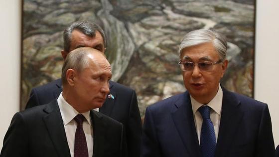 Владимир Путин и Касым-Жомарт Токаев Владимир Путин и Касым-Жомарт Токаев
