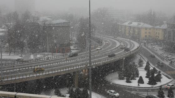 Снегопад в Алматы Снегопад в Алматы