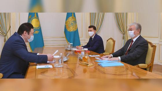 Член НСОД на приеме у Касым-Жомарта Токаева Член НСОД на приеме у Касым-Жомарта Токаева