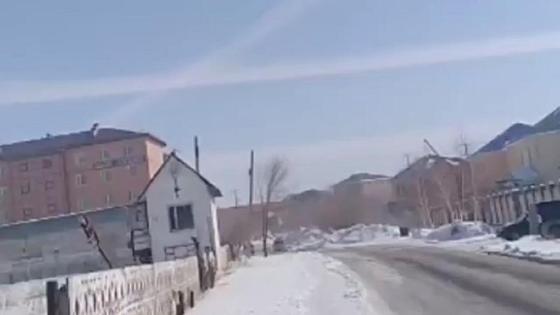 Следы в небе над Карагандой Следы в небе над Карагандой