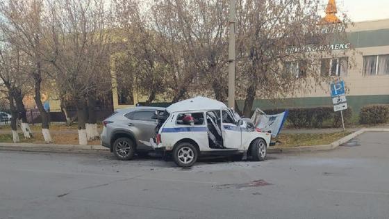 ДТП в Щучинске с участием полицейского авто ДТП в Щучинске с участием полицейского авто