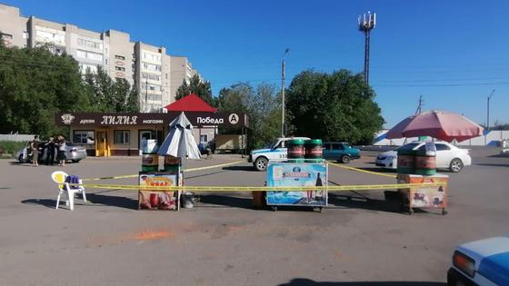 Место преступления в Уральске Место преступления в Уральске