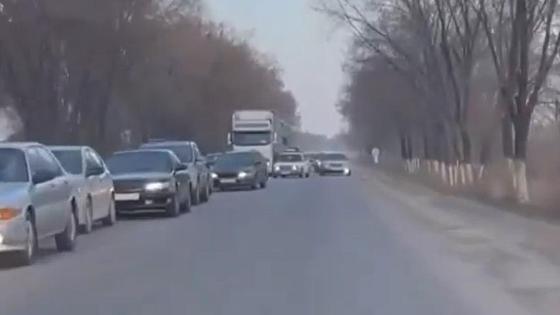 Пробка близ Алматы Пробка близ Алматы