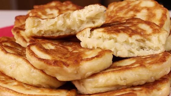 Оладьи с яблоками Оладьи с яблоками