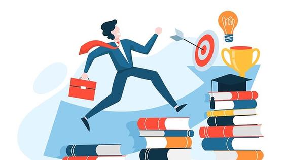 Мужчина бежит к цели по книгам Мужчина бежит к цели по книгам