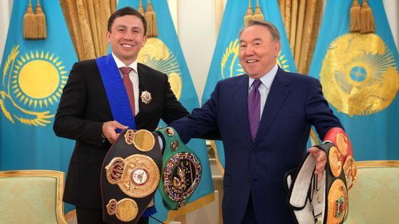 Геннадий Головкин и Нурсултан Назарбаев Геннадий Головкин и Нурсултан Назарбаев