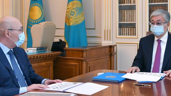 Касым-Жомарт Токаев и Кайрат Келимбетов Касым-Жомарт Токаев и Кайрат Келимбетов