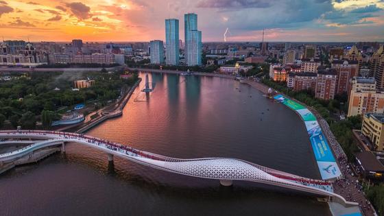 Атырауский мост в Нур-Султане Атырауский мост в Нур-Султане