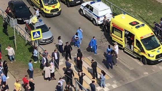 Школа, где произошла стрельба Школа, где произошла стрельба