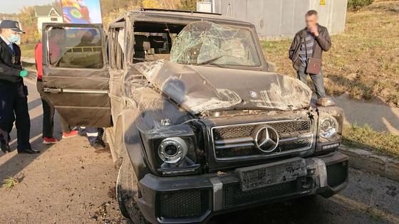 Разбитый Мерседес на ВОАД Разбитый Мерседес на ВОАД