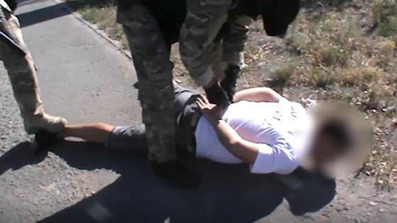 Задержание подозреваемого в Талдыкоргане Задержание подозреваемого в Талдыкоргане