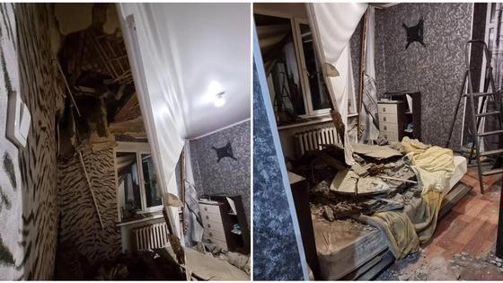 Потолок обрушился в доме в Усть-Каменогорске Потолок обрушился в доме в Усть-Каменогорске