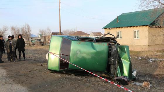 Машина, поврежденная в аварии в Алматинской области Машина, поврежденная в аварии в Алматинской области
