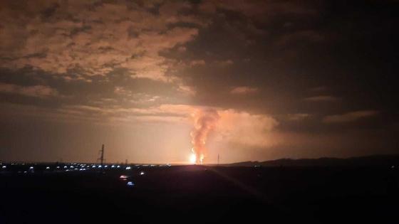 Вид на пожар в Жамбылской области Вид на пожар в Жамбылской области