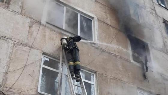 Пожар в Жанатасе Пожар в Жанатасе