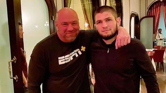 Дана Уайт пен Хабиб Нурмагомедов Дана Уайт пен Хабиб Нурмагомедов