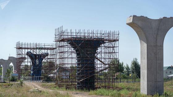 Конструкции, возведенные для строительства Astana LRt Конструкции, возведенные для строительства Astana LRt