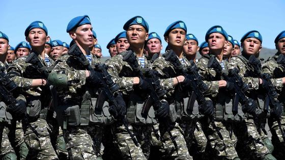 Воины на параде Воины на параде