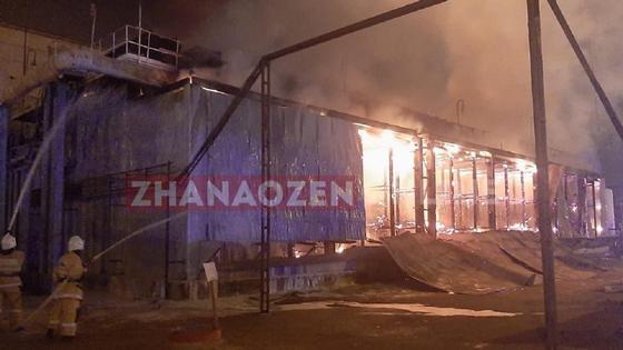 Пожар на КазГПЗ в Жанаозене Пожар на КазГПЗ в Жанаозене