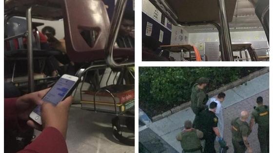 кадры из видео школьников из Паркленда кадры из видео школьников из Паркленда