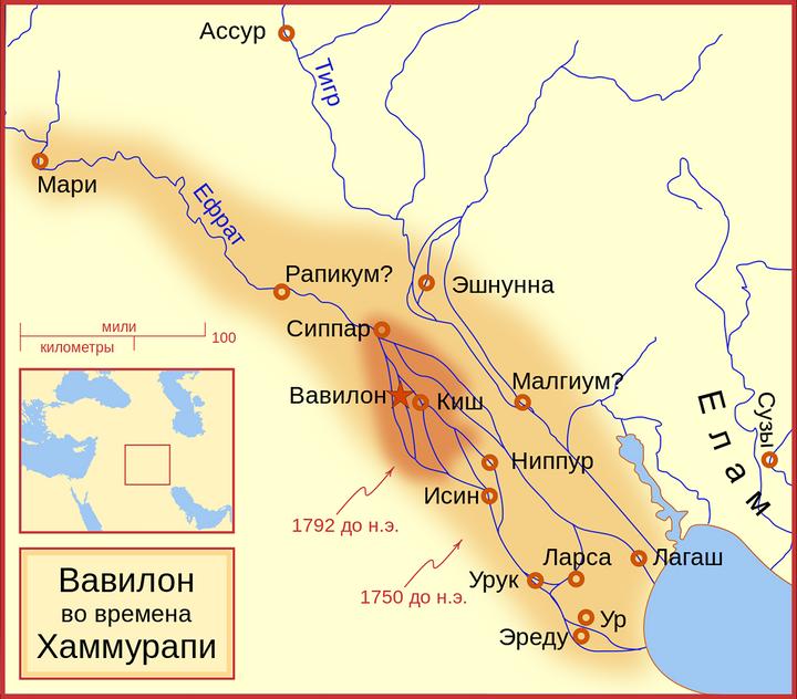 Карта Месопотамии Карта Месопотамии
