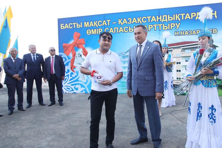 Таразда «Нұрлы жер» мемлекеттік бағдарламасы аясында 80 пәтерлі 9 көпқабатты тұрғын үй пайдалануға берілді Таразда «Нұрлы жер» мемлекеттік бағдарламасы аясында 80 пәтерлі 9 көпқабатты тұрғын үй пайдалануға берілді
