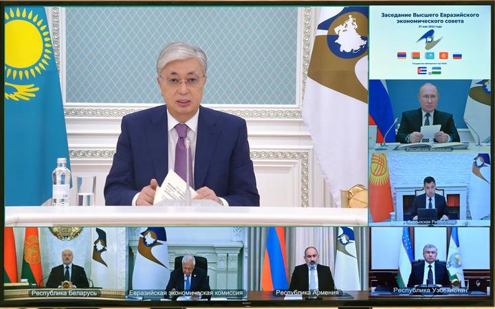 Президент Жоғары еуразиялық экономикалық кеңестің отырысына қатысты Президент Жоғары еуразиялық экономикалық кеңестің отырысына қатысты